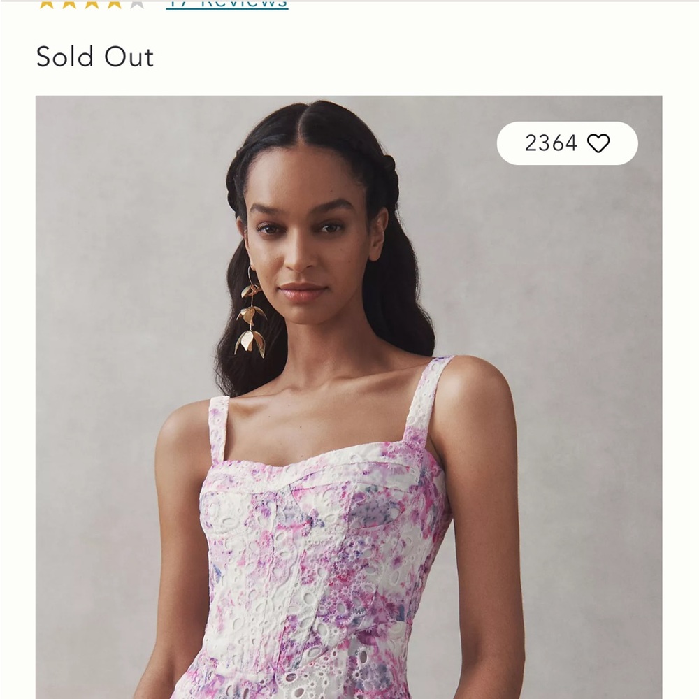 Anthropology - Bardot Lilah Sweetheart Corset A-Line Midi Dress